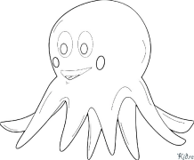 octopuses - squid Coloring Pages To Print